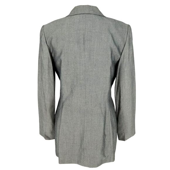 Kasper ASL Jacket Womens 10 Gray Shimmer Fitted Blazer Lined Office Career - Picture 2 of 14